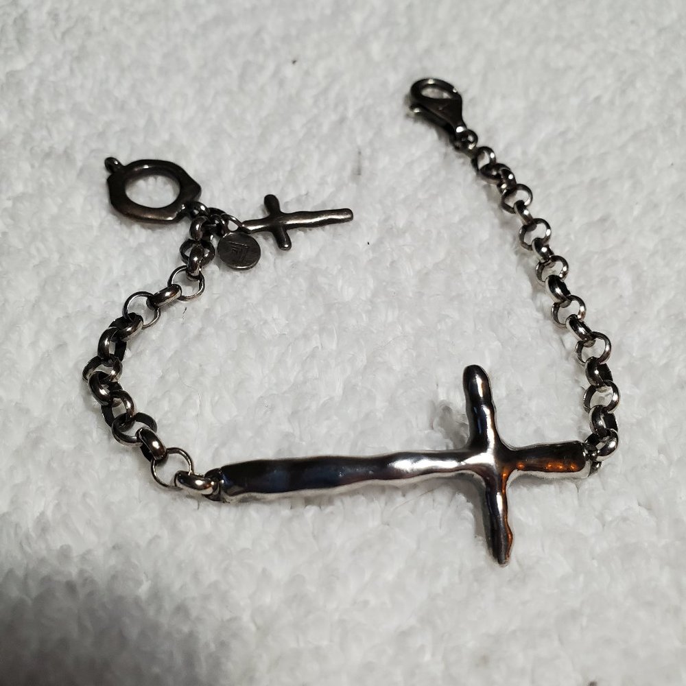 Sterling Silver Cross Bracelet